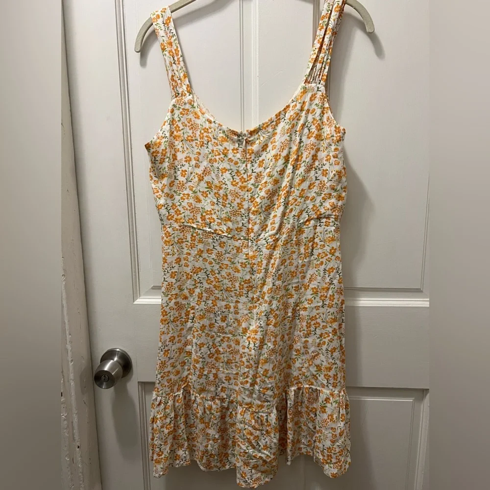 NWT LUSH mini yellow floral dress, size M - Picture 2 of 7